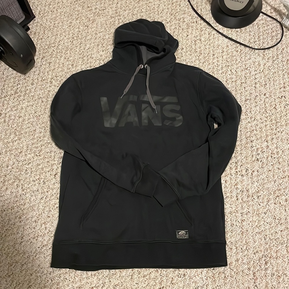 Black vans hoodie, size medium